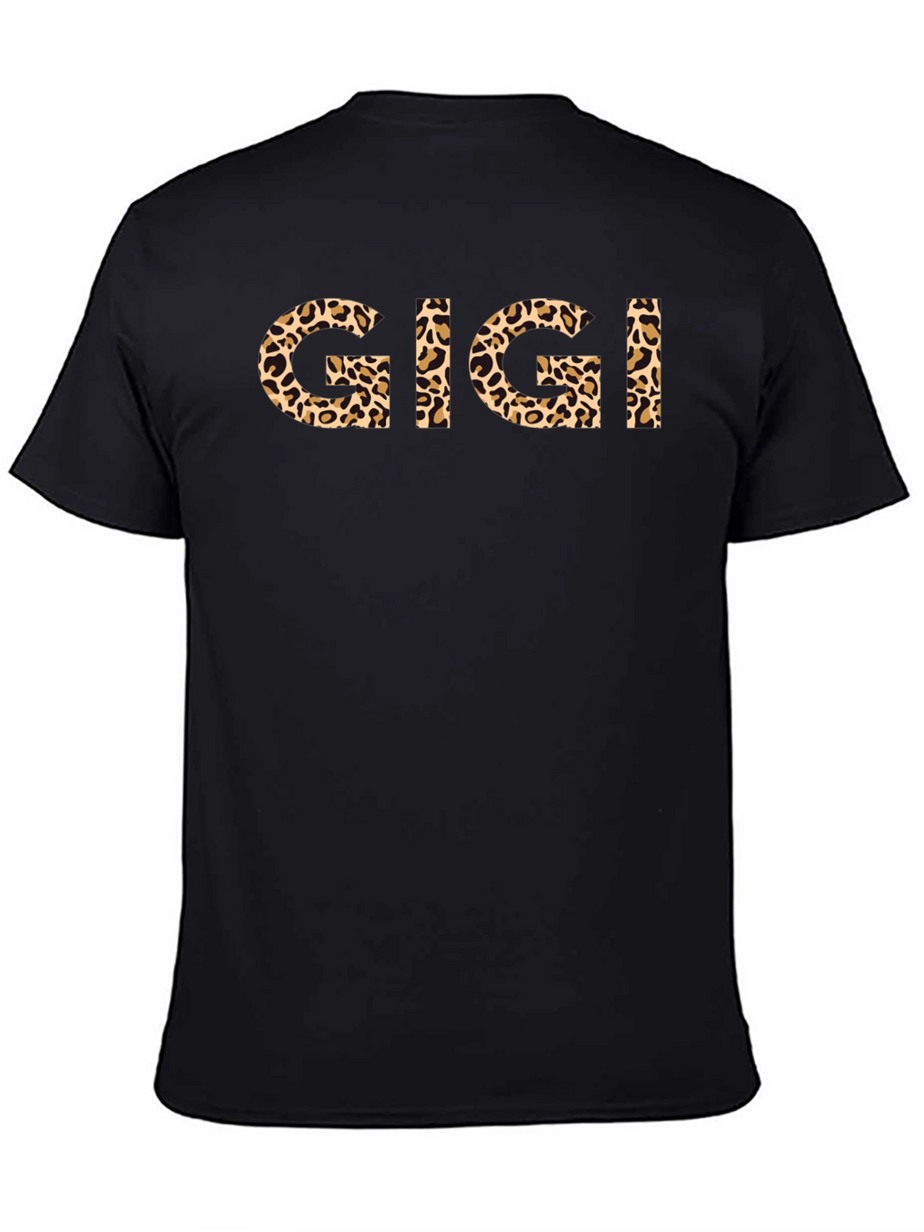 Gigi Leopard Print Graphic Black T-Shirt