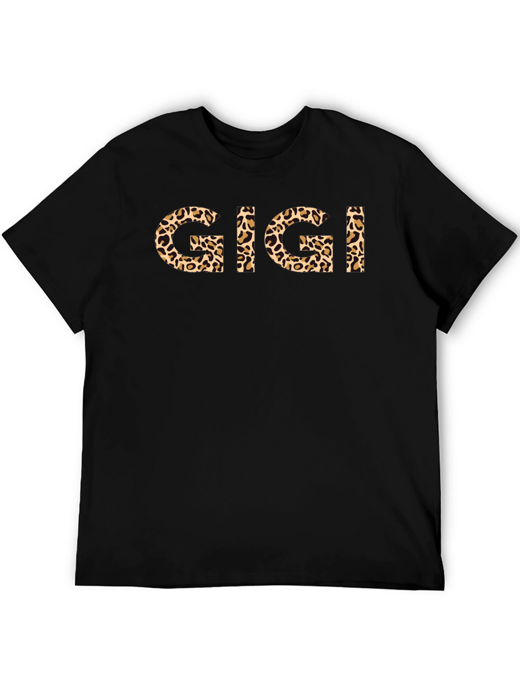 Gigi Leopard Print Graphic Black T-Shirt