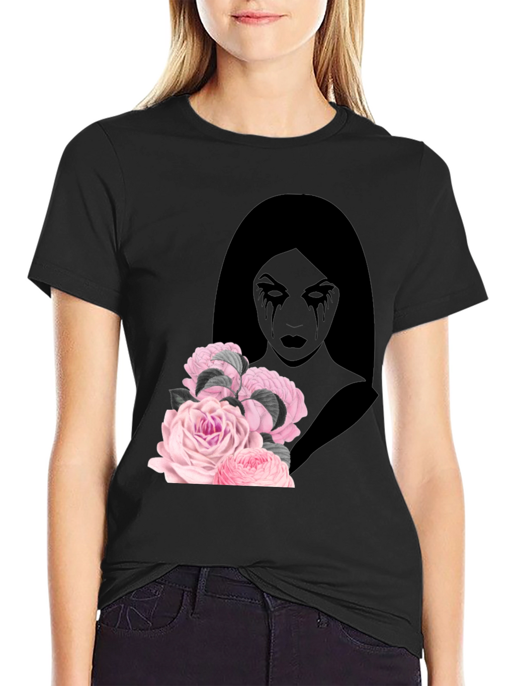 Gothic Floral T-Shirt - Dark Beauty