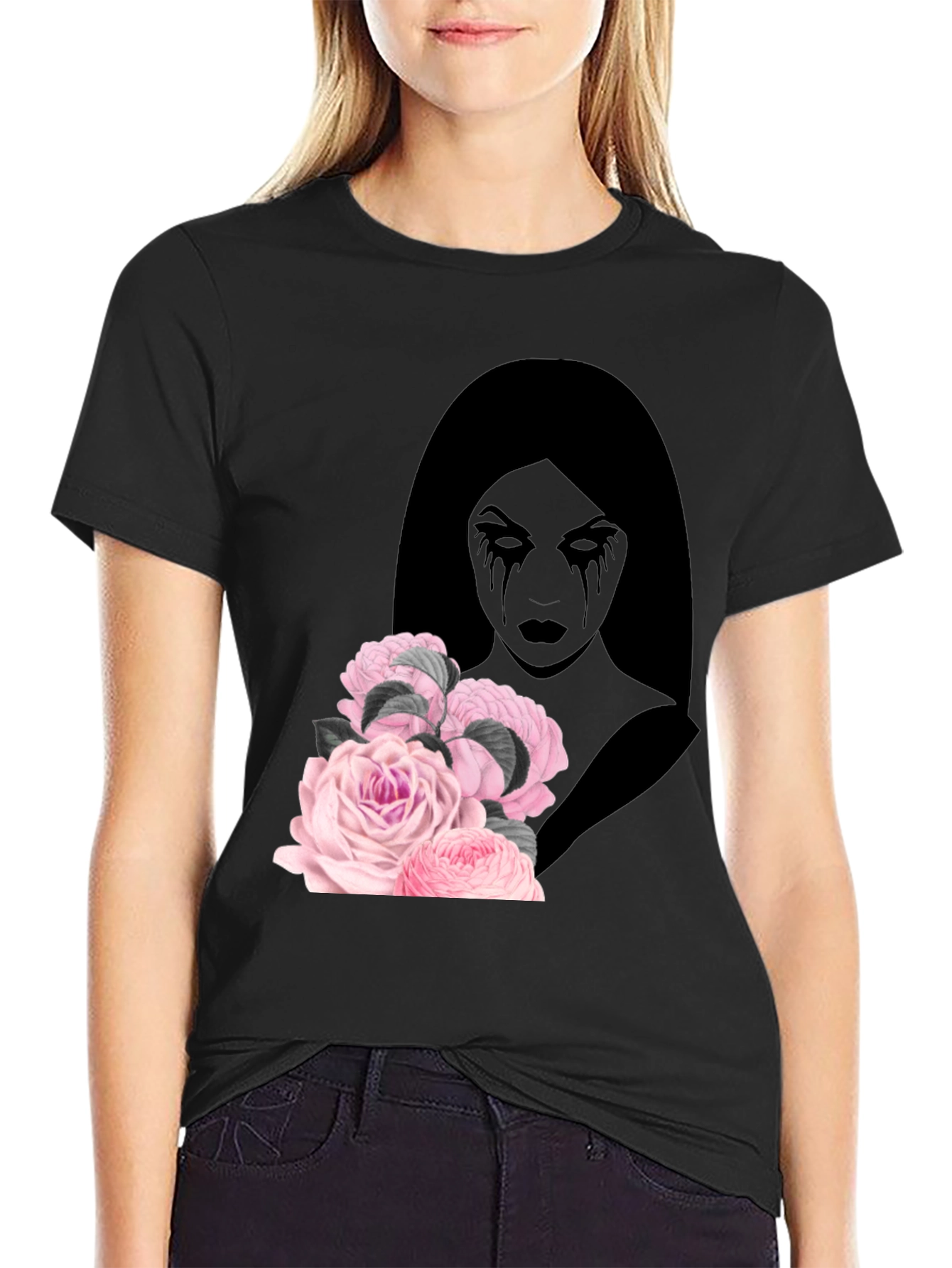 Gothic Floral T-Shirt - Dark Beauty