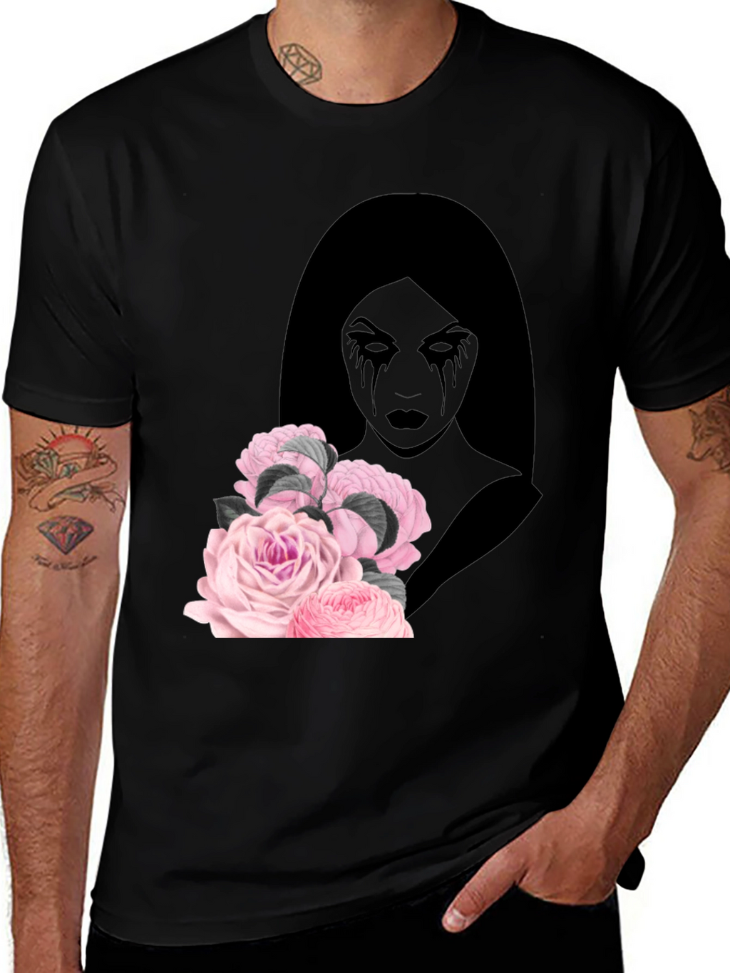 Gothic Floral T-Shirt - Dark Beauty