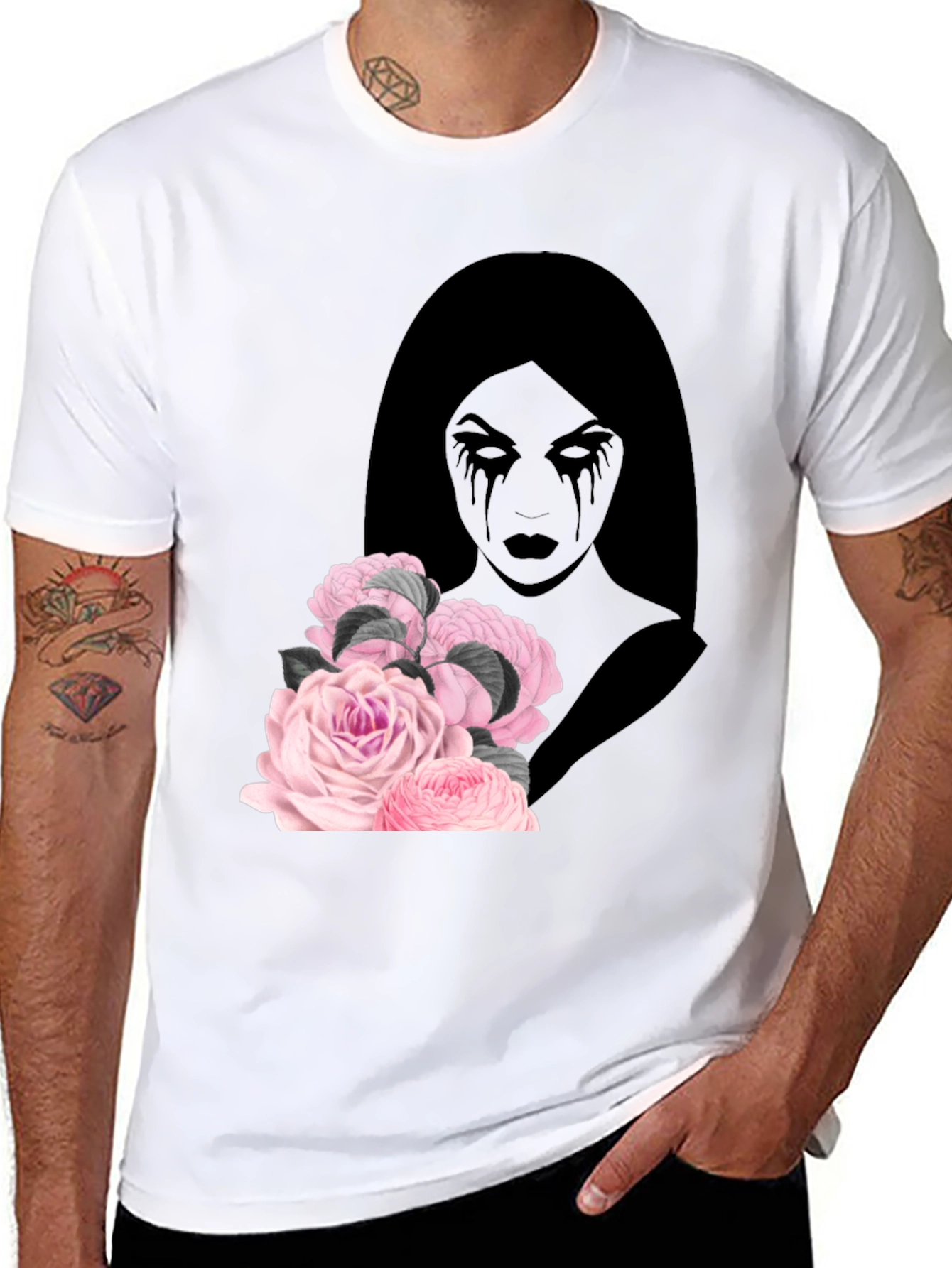 Gothic Floral T-Shirt - Dark Beauty
