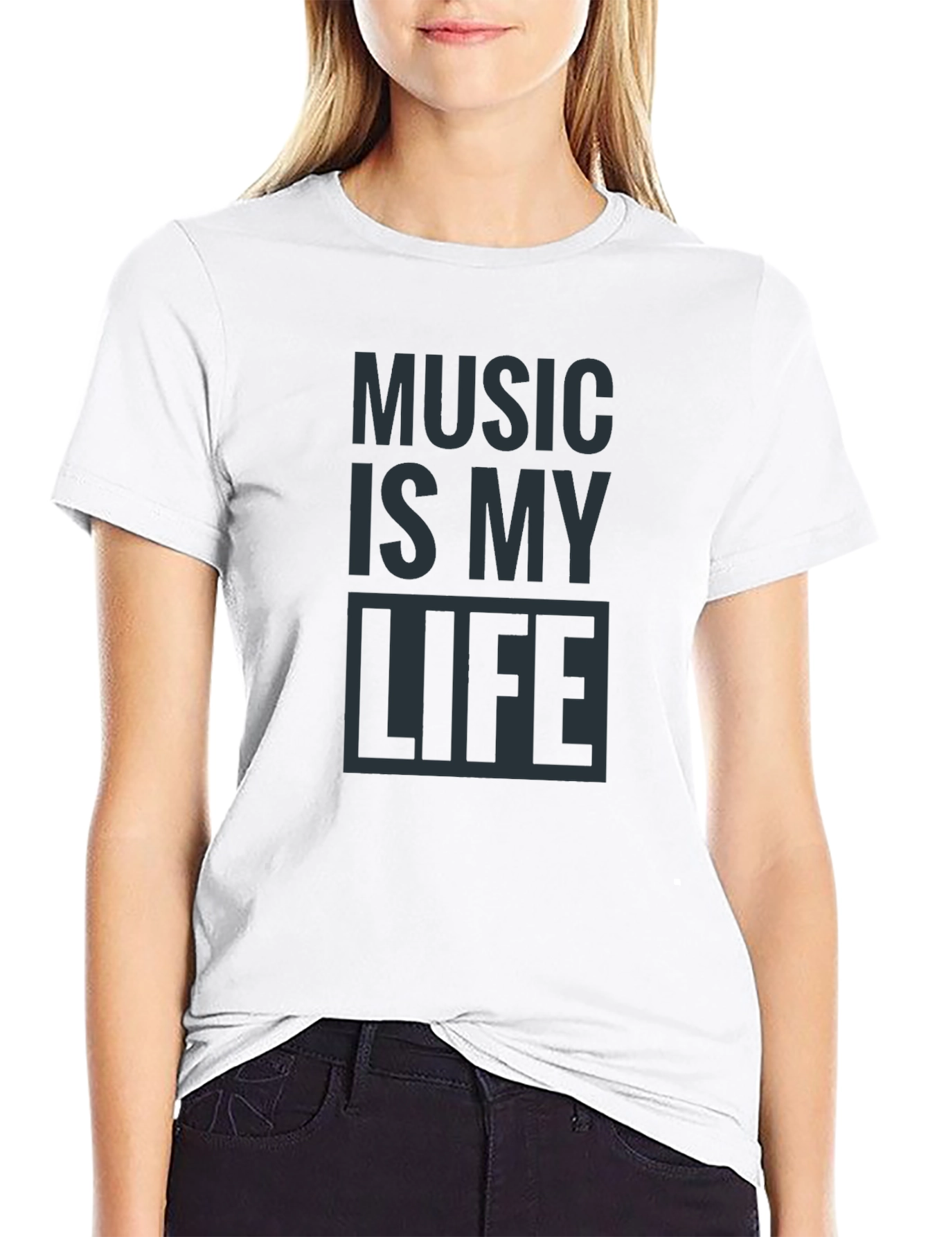 Music Is My Life Tee - Stylish Black T-Shirt