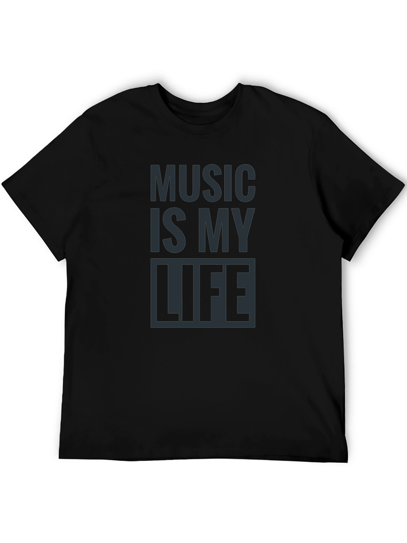 Music Is My Life Tee - Stylish Black T-Shirt