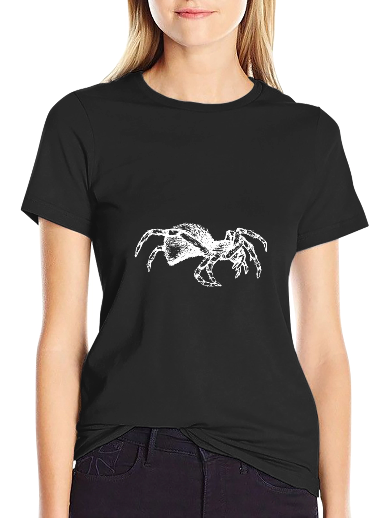 Creepy Crawly Spider Graphic Tee - Black