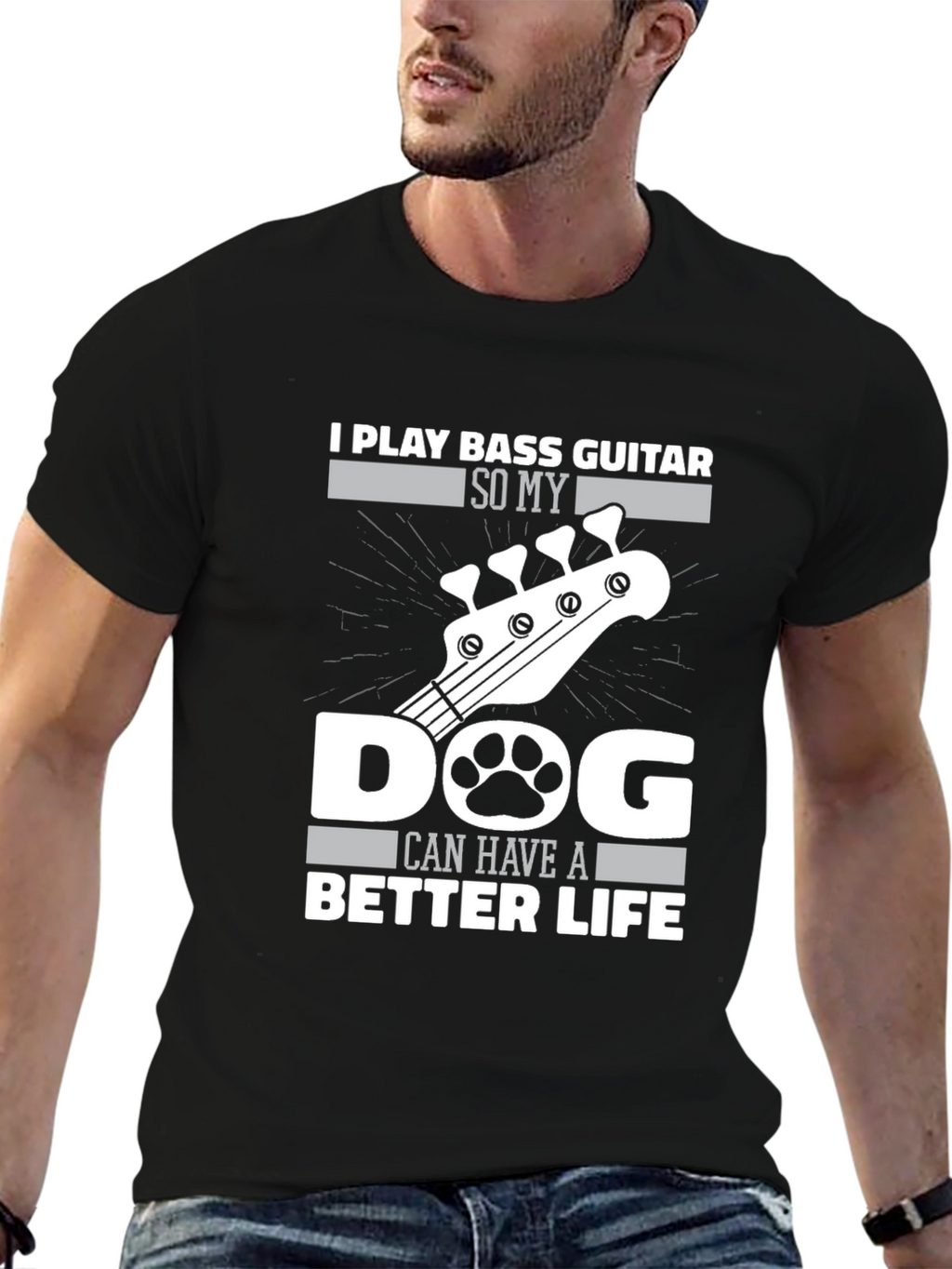 Bass Guitar Dog Life T-Shirt