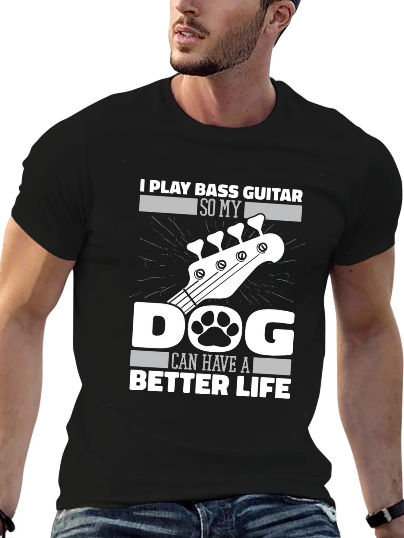 Bass Guitar Dog Life T-Shirt