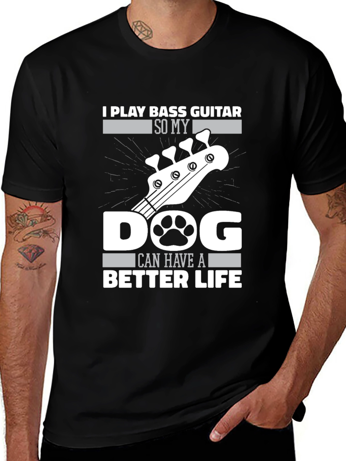 Bass Guitar Dog Life T-Shirt