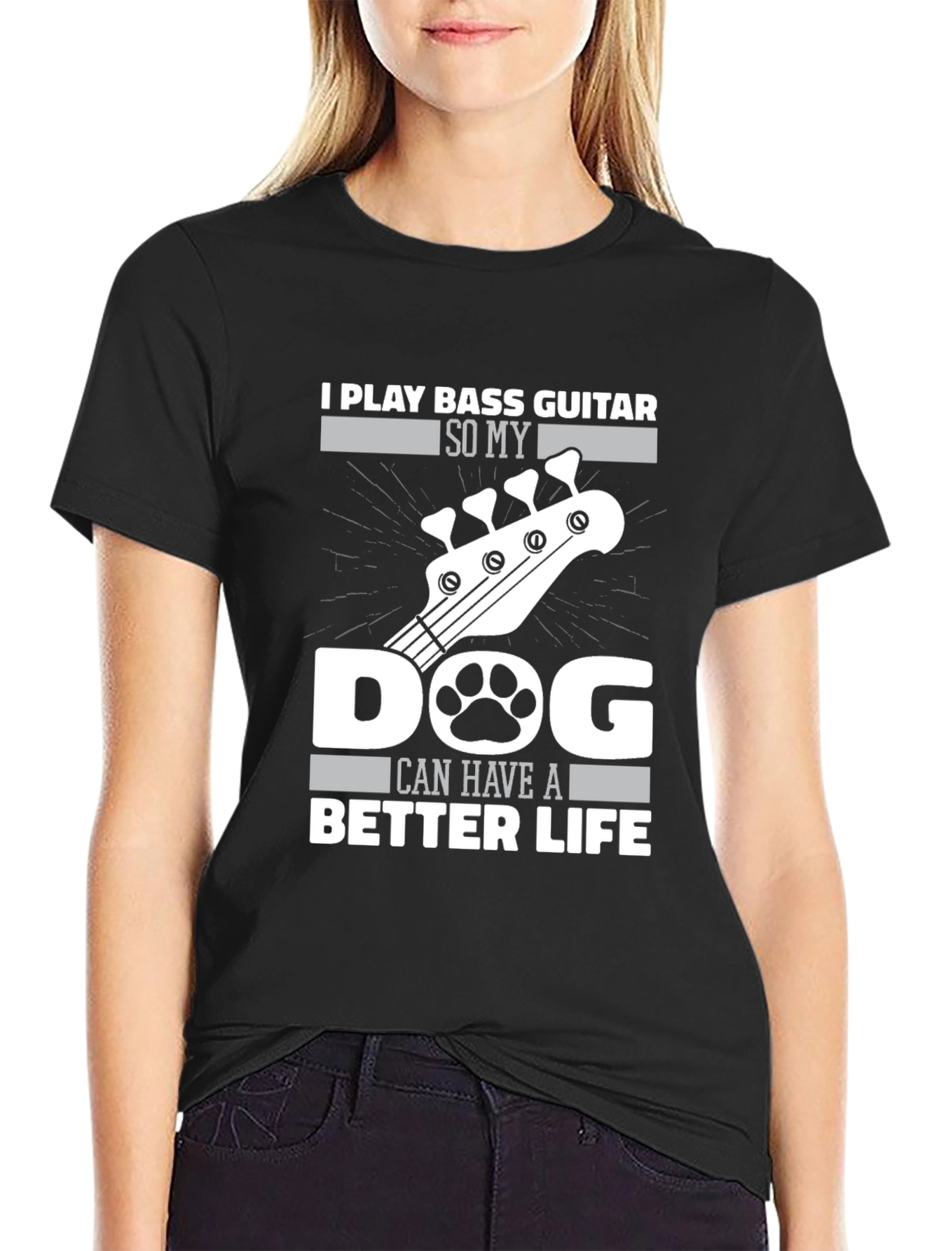 Bass Guitar Dog Life T-Shirt