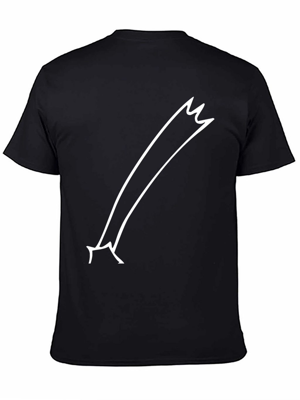 Comet Tail Graphic Tee - Black Cotton Casual T-Shirt