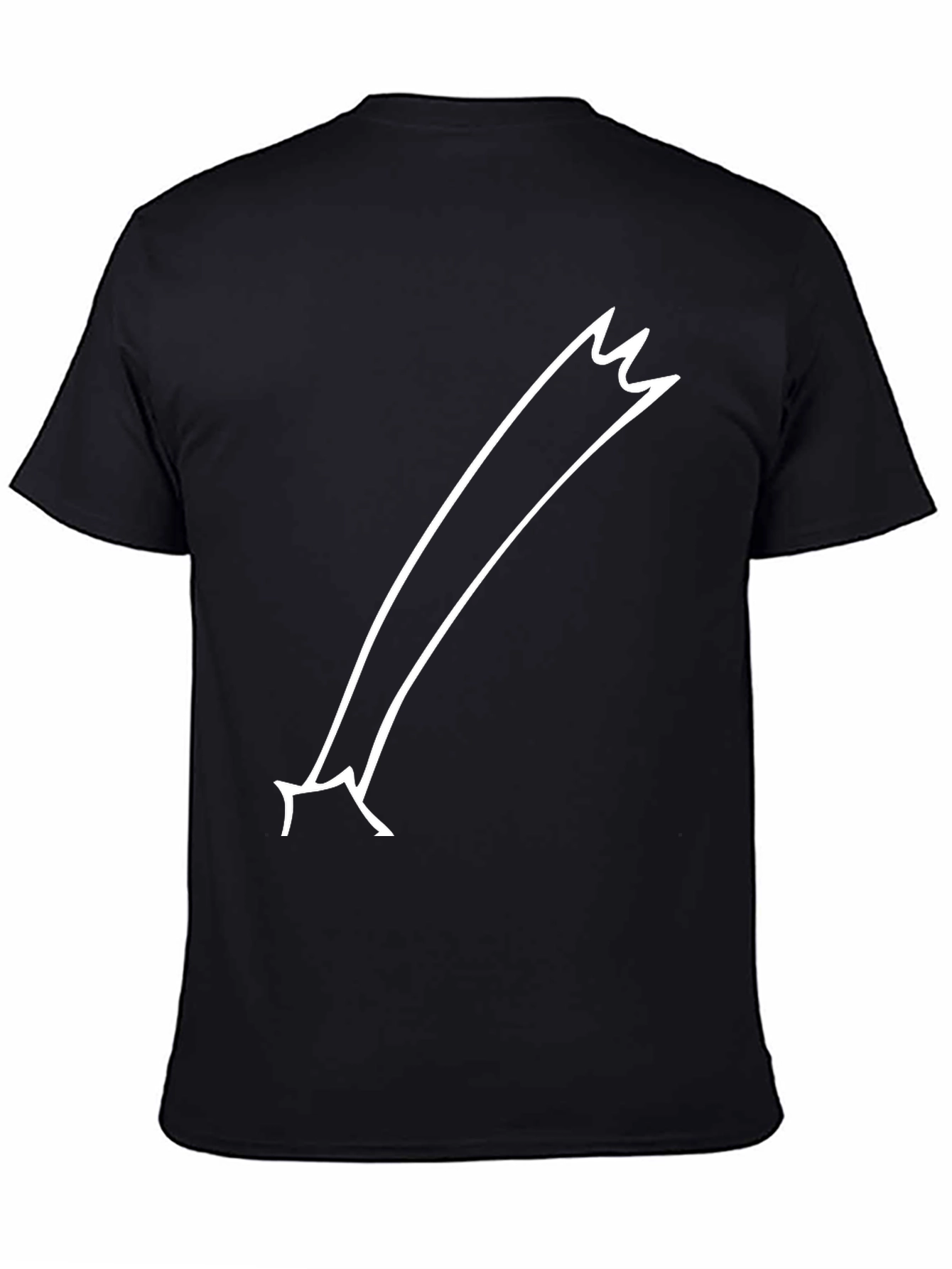 Comet Tail Graphic Tee - Black Cotton Casual T-Shirt