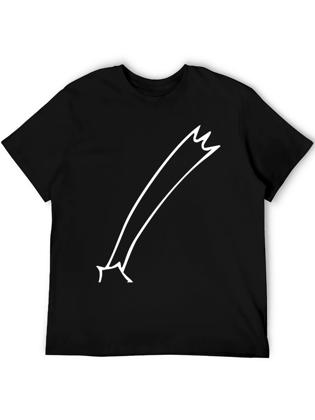 Comet Tail Graphic Tee - Black Cotton Casual T-Shirt