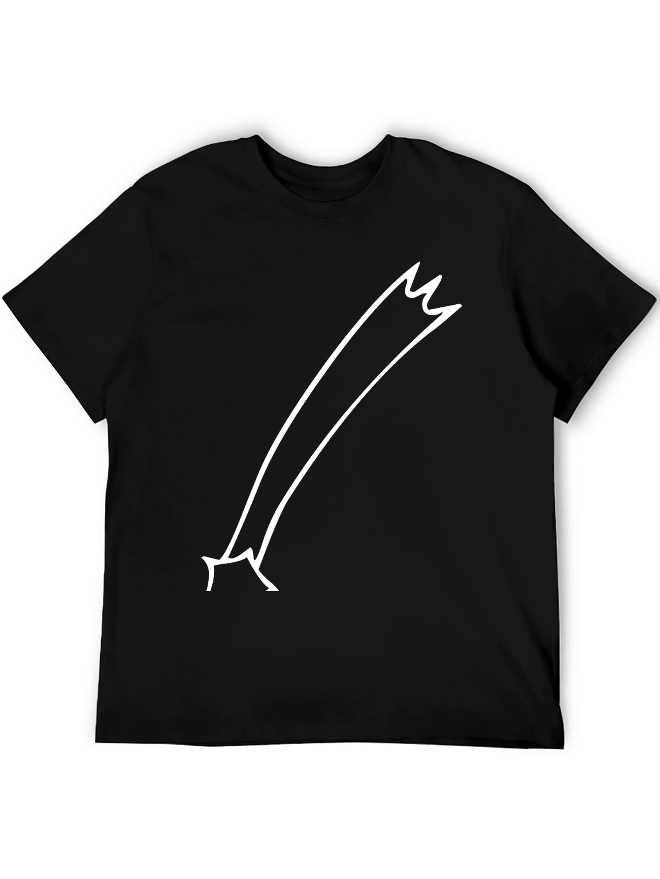 Comet Tail Graphic Tee - Black Cotton Casual T-Shirt