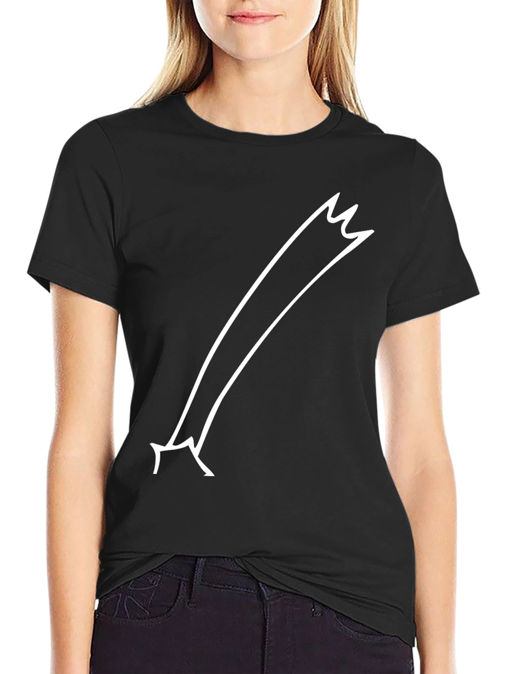 Comet Tail Graphic Tee - Black Cotton Casual T-Shirt