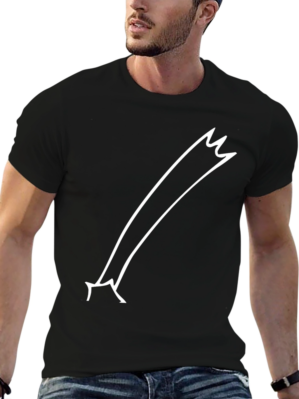 Comet Tail Graphic Tee - Black Cotton Casual T-Shirt