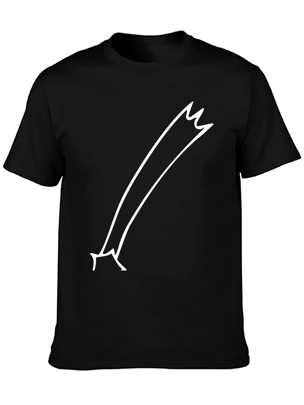 Comet Tail Graphic Tee - Black Cotton Casual T-Shirt