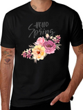 Hello Spring Floral Graphic Tee