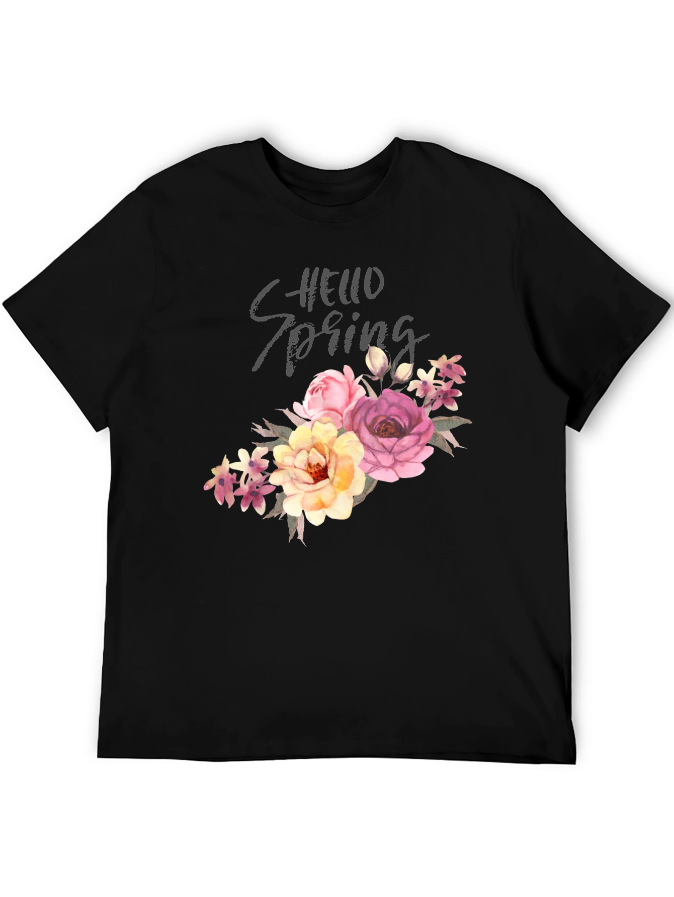 Hello Spring Floral Graphic Tee