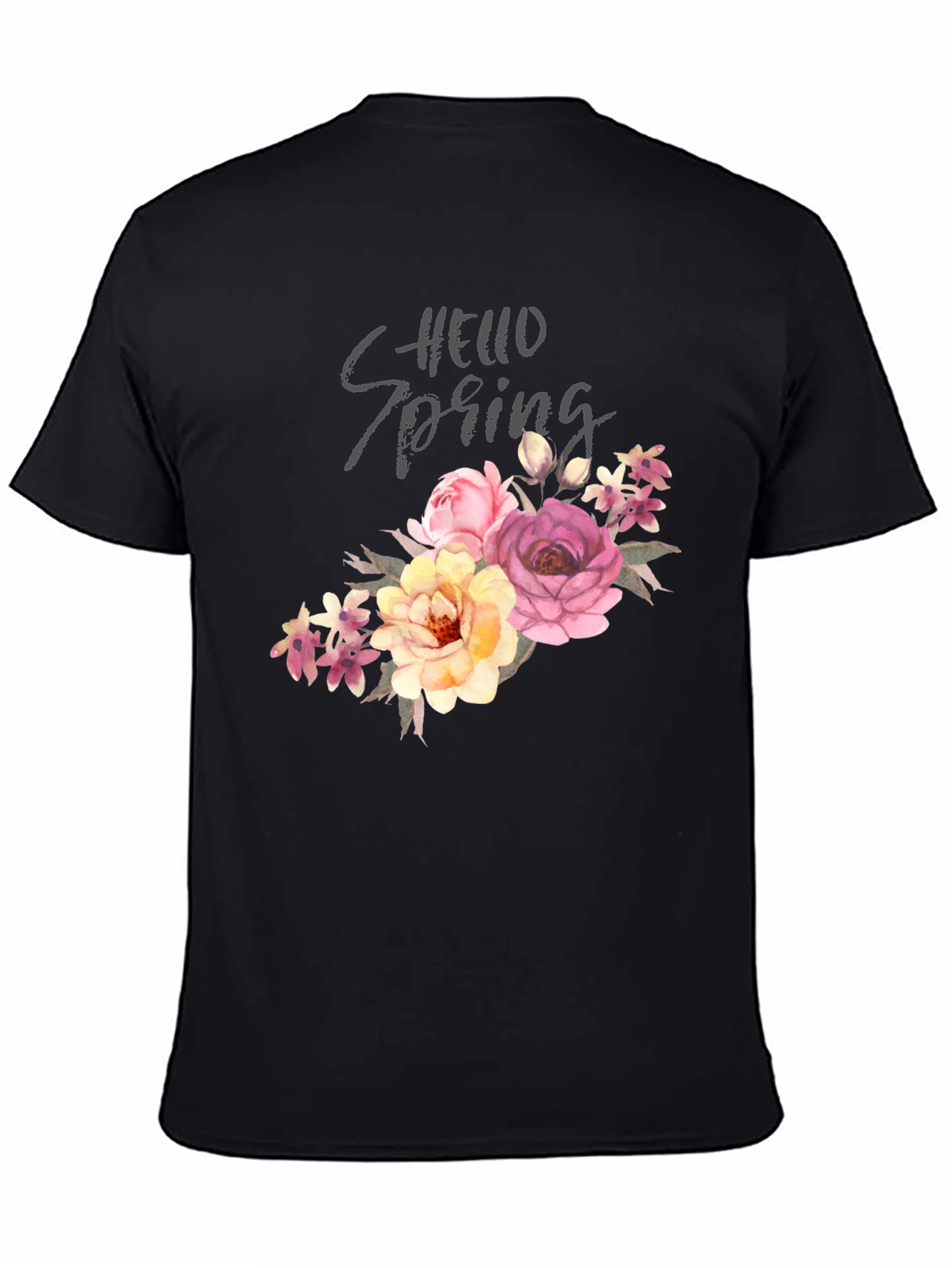 Hello Spring Floral Graphic Tee