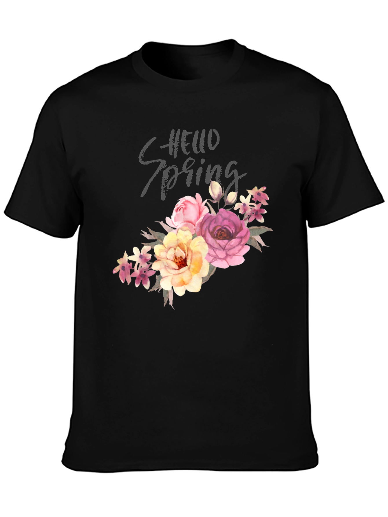 Hello Spring Floral Graphic Tee
