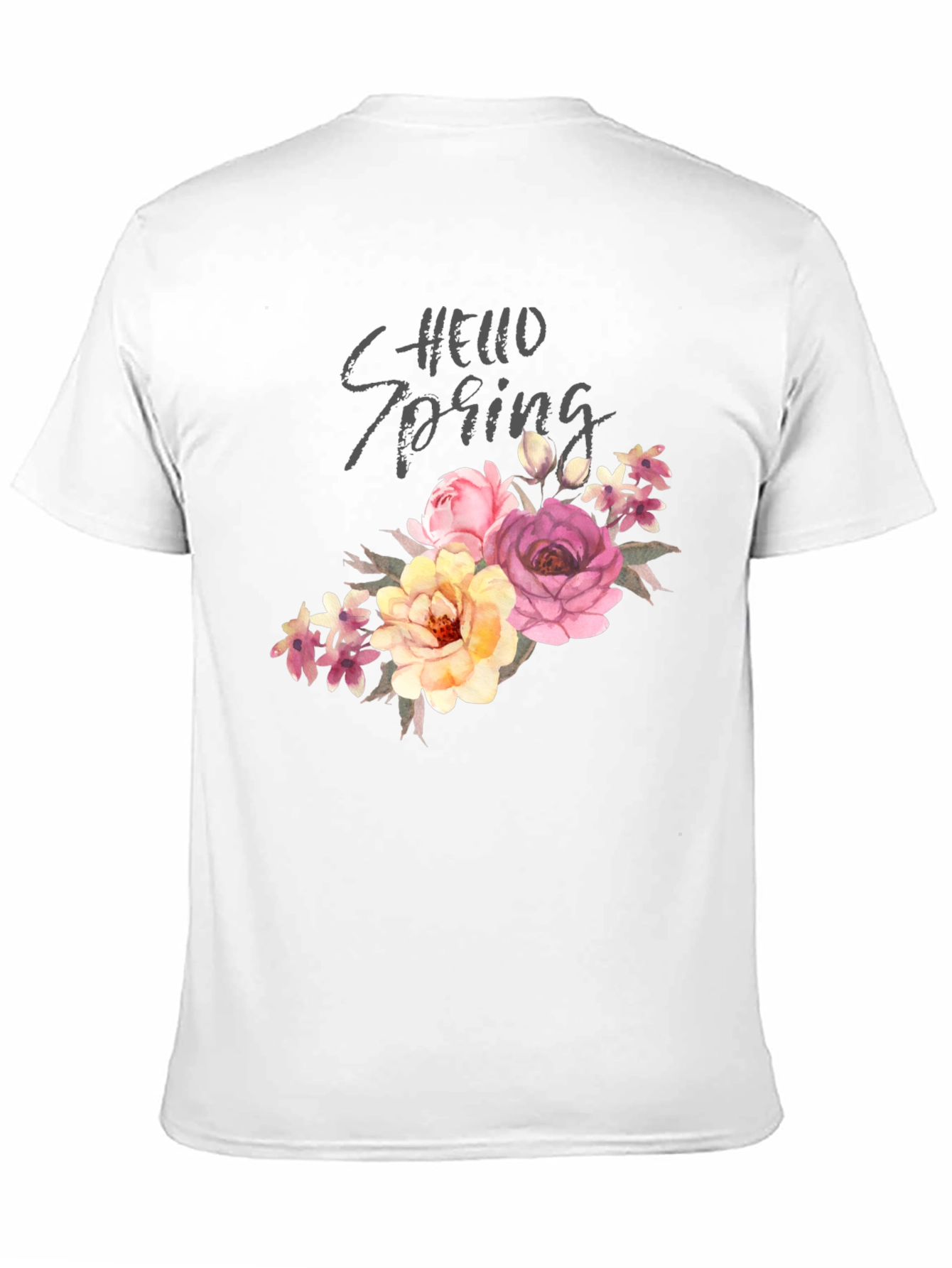 Hello Spring Floral Graphic Tee