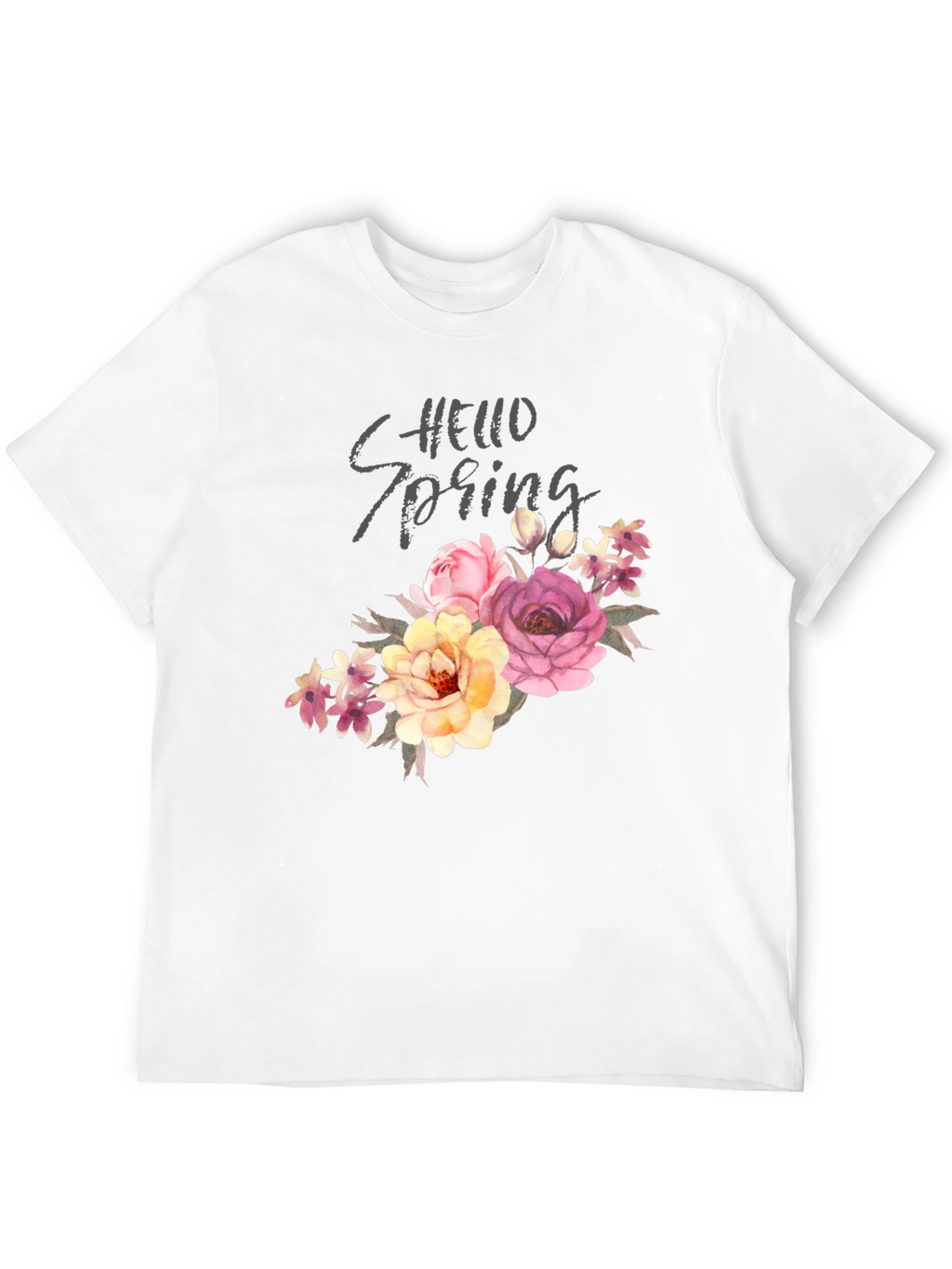 Hello Spring Floral Graphic Tee