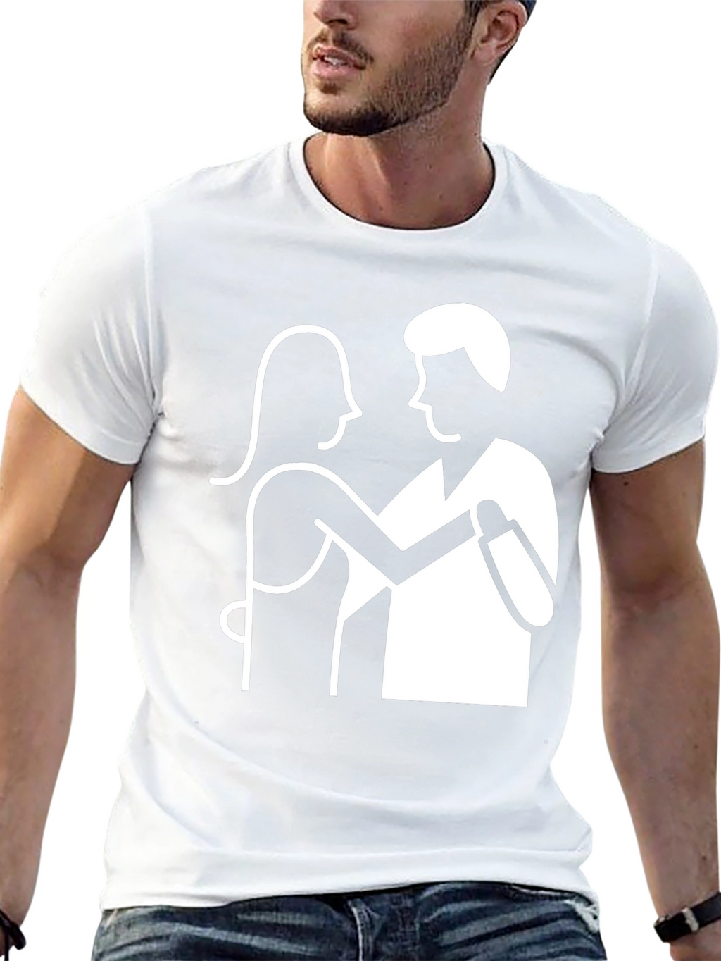 Dancing Couple Graphic Tee - Classic Black