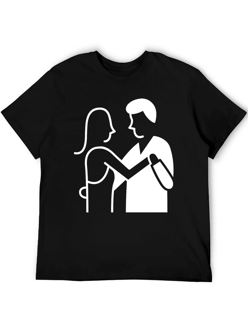 Dancing Couple Graphic Tee - Classic Black