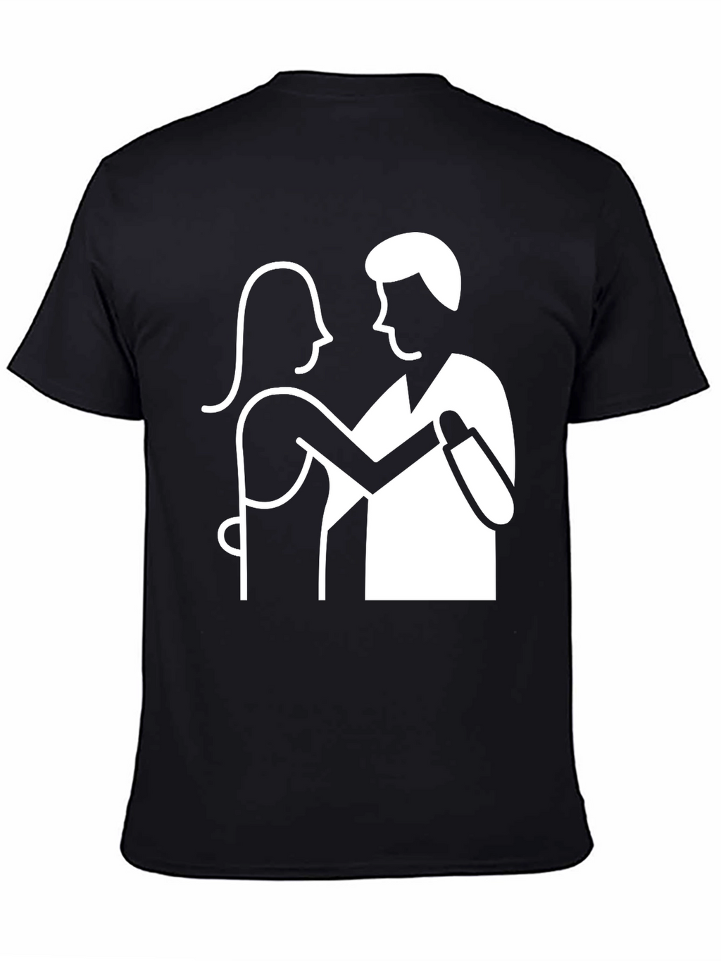 Dancing Couple Graphic Tee - Classic Black