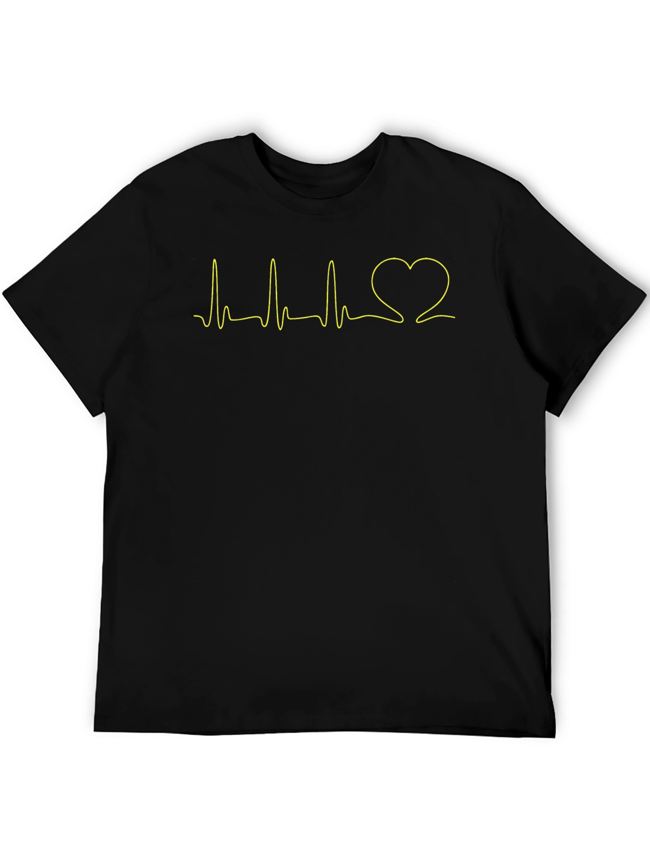 Heartbeat Love T-Shirt - Black