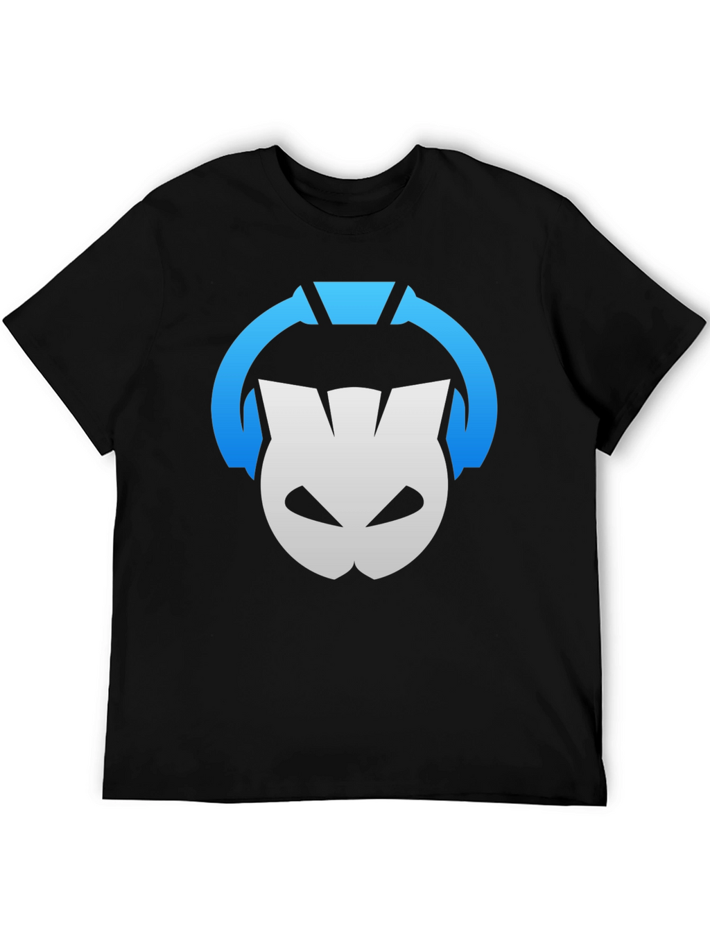 DJ Cat Headphones Black T-Shirt - Music Lover Tee