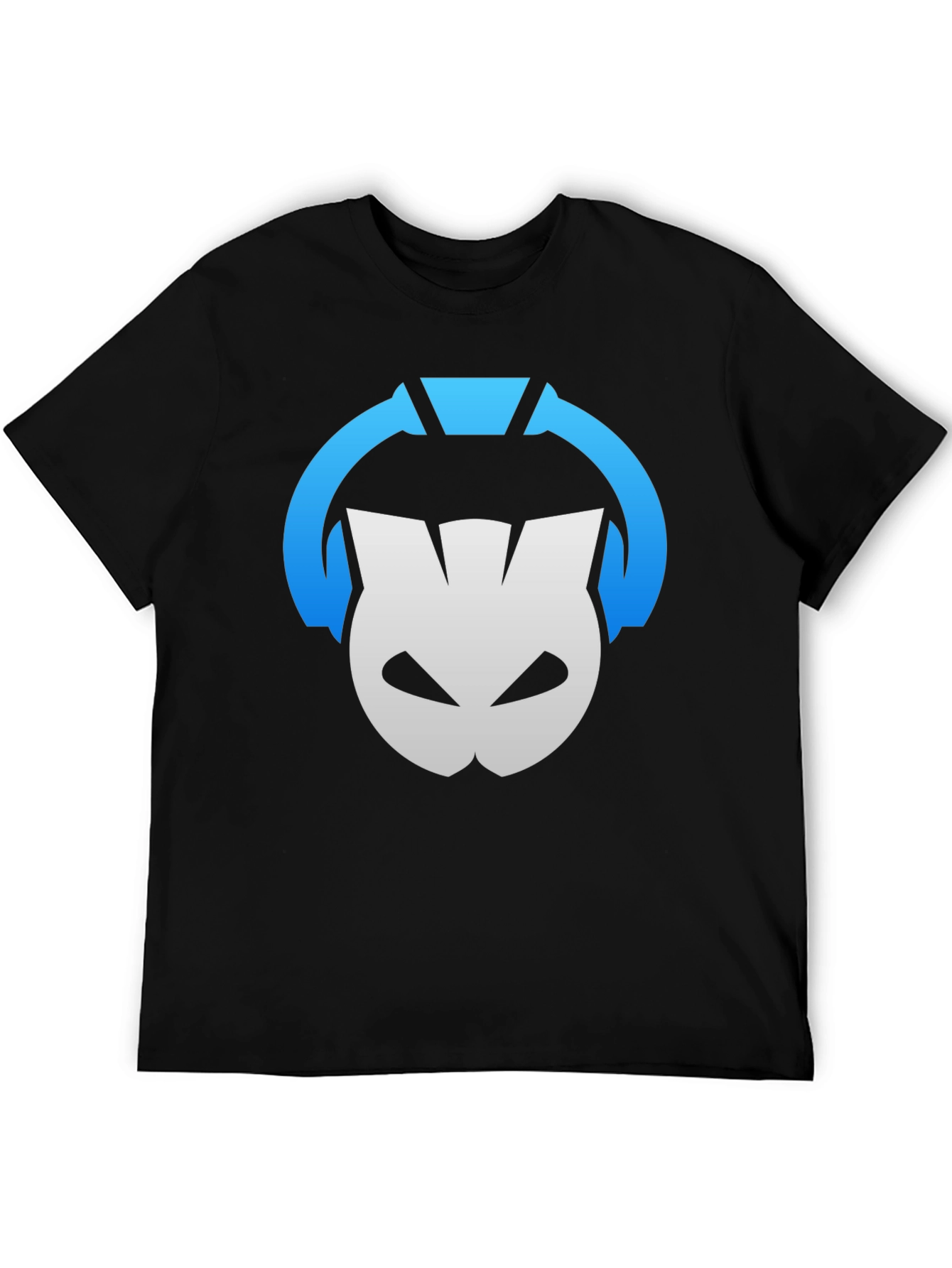 DJ Cat Headphones Black T-Shirt - Music Lover Tee
