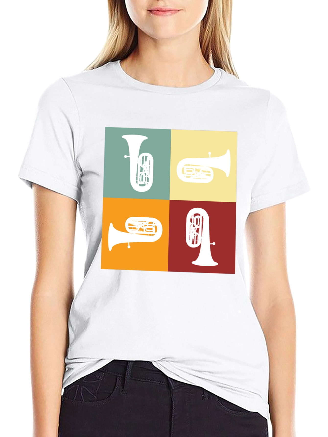 Tuba Quartet Graphic Tee - Music Lover Gift