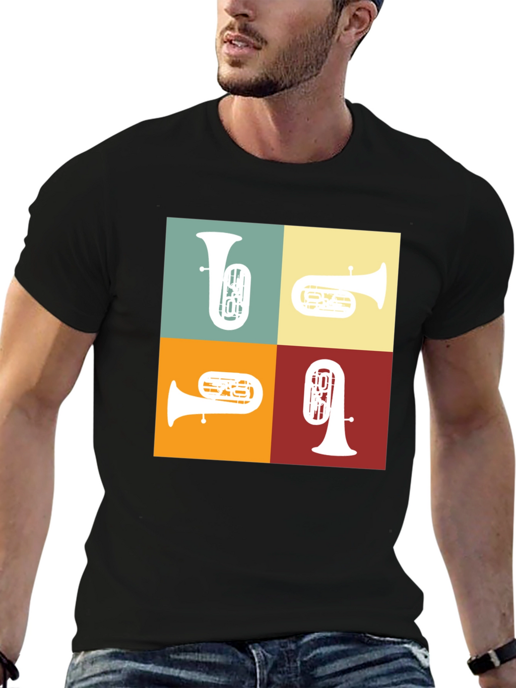 Tuba Quartet Graphic Tee - Music Lover Gift