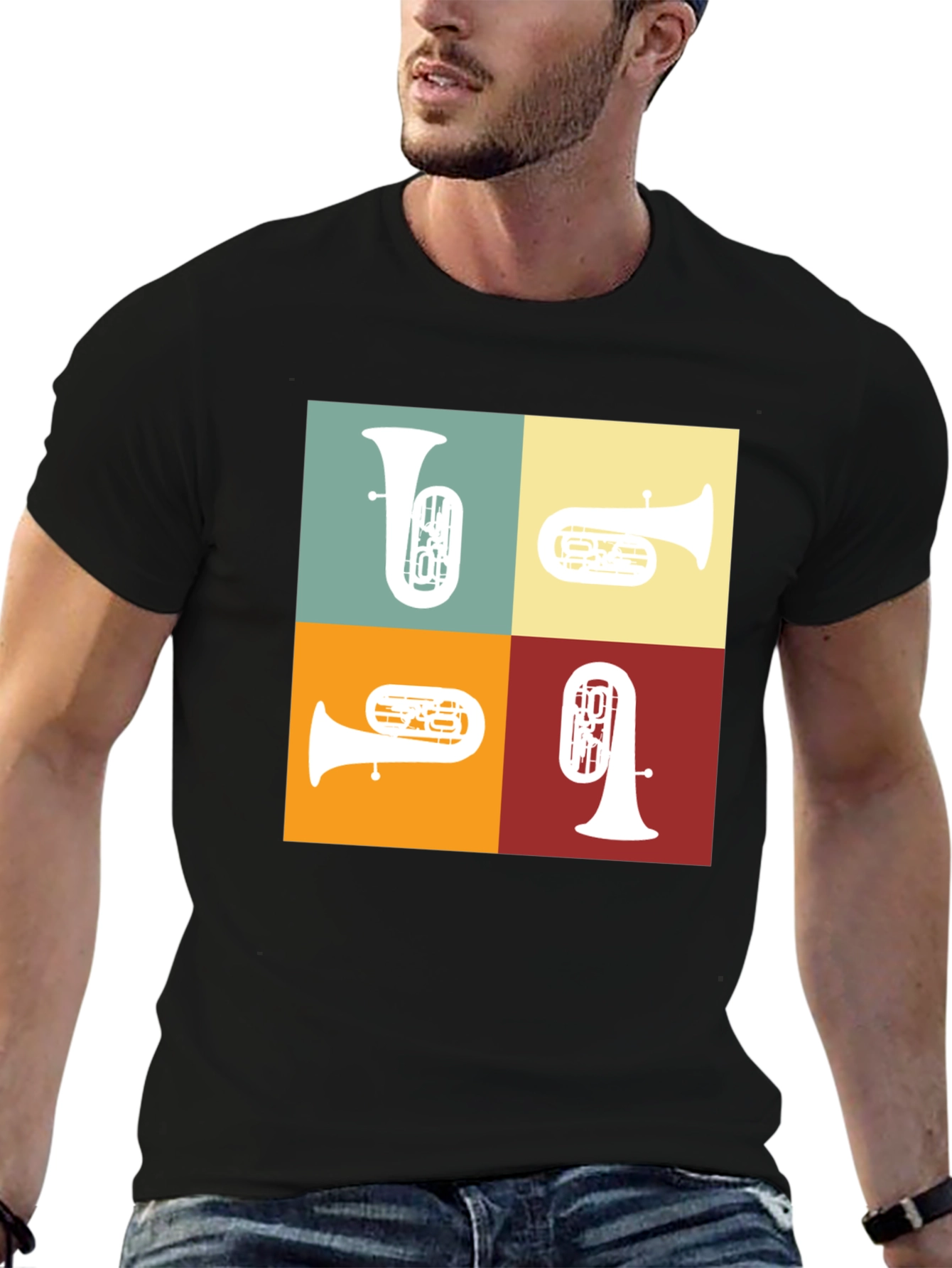 Tuba Quartet Graphic Tee - Music Lover Gift