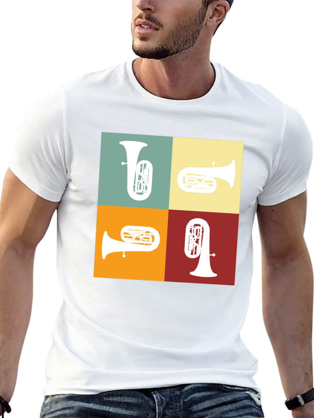 Tuba Quartet Graphic Tee - Music Lover Gift