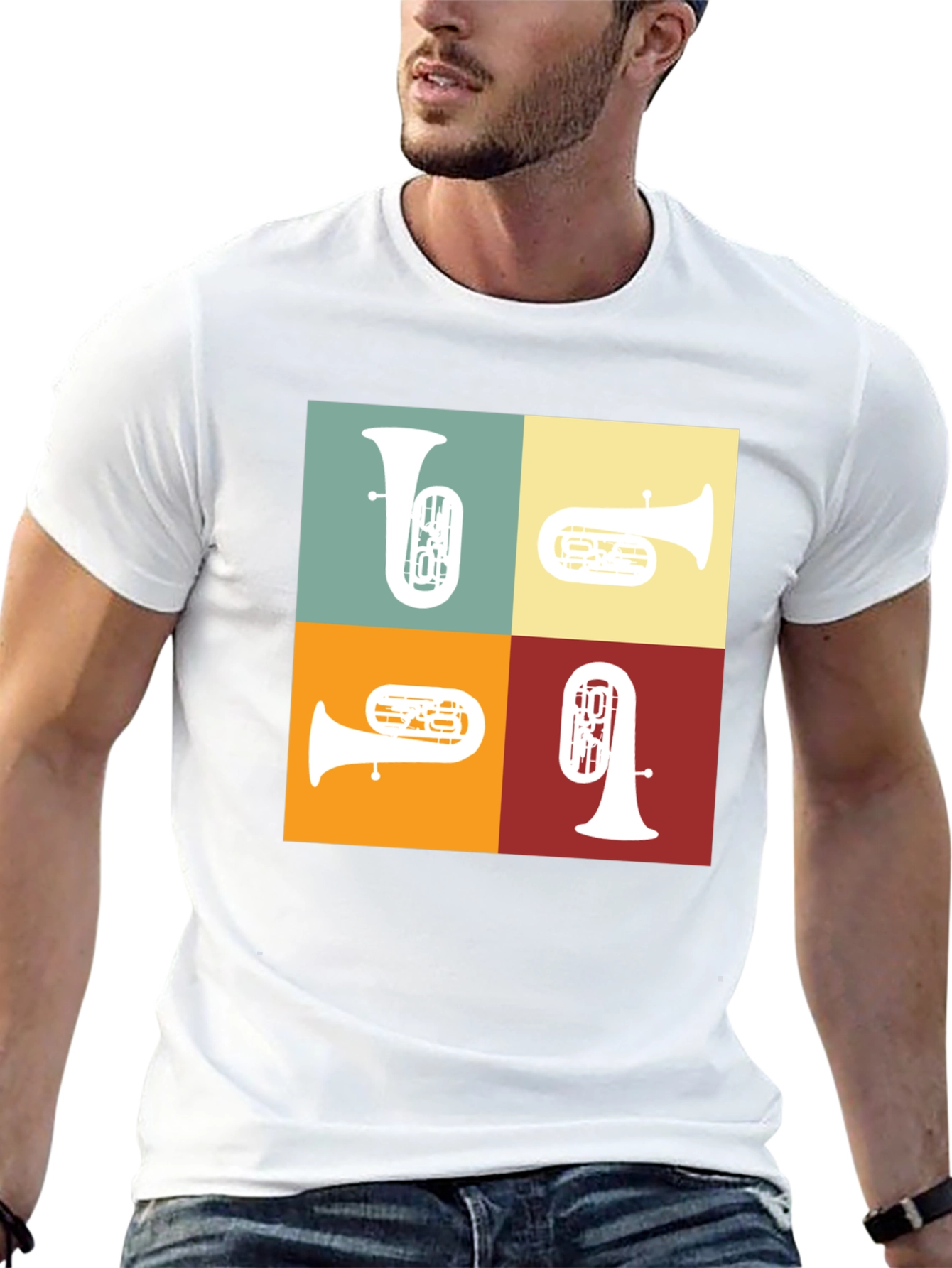 Tuba Quartet Graphic Tee - Music Lover Gift