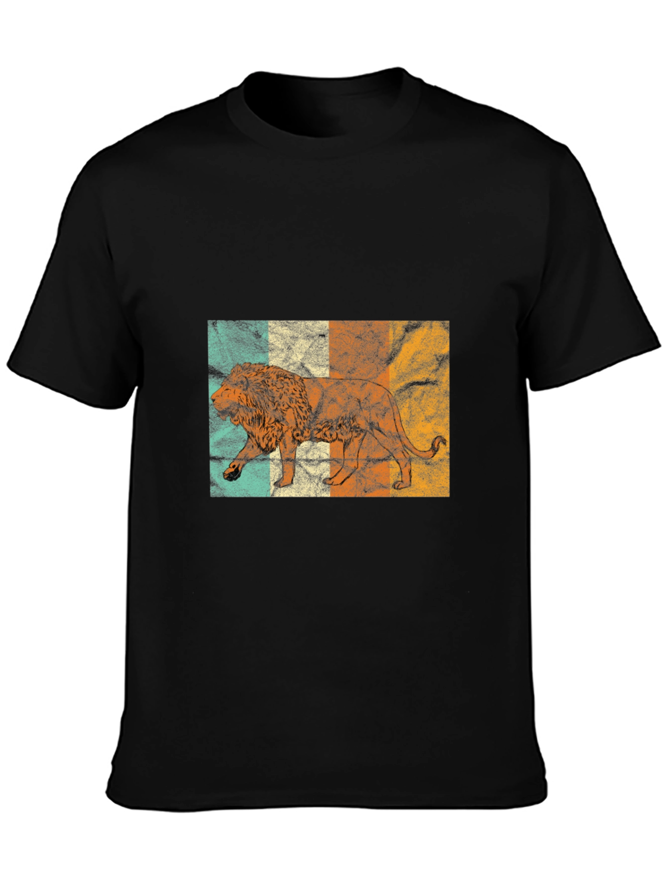 Retro Lion Graphic Tee - Vintage Style T-Shirt