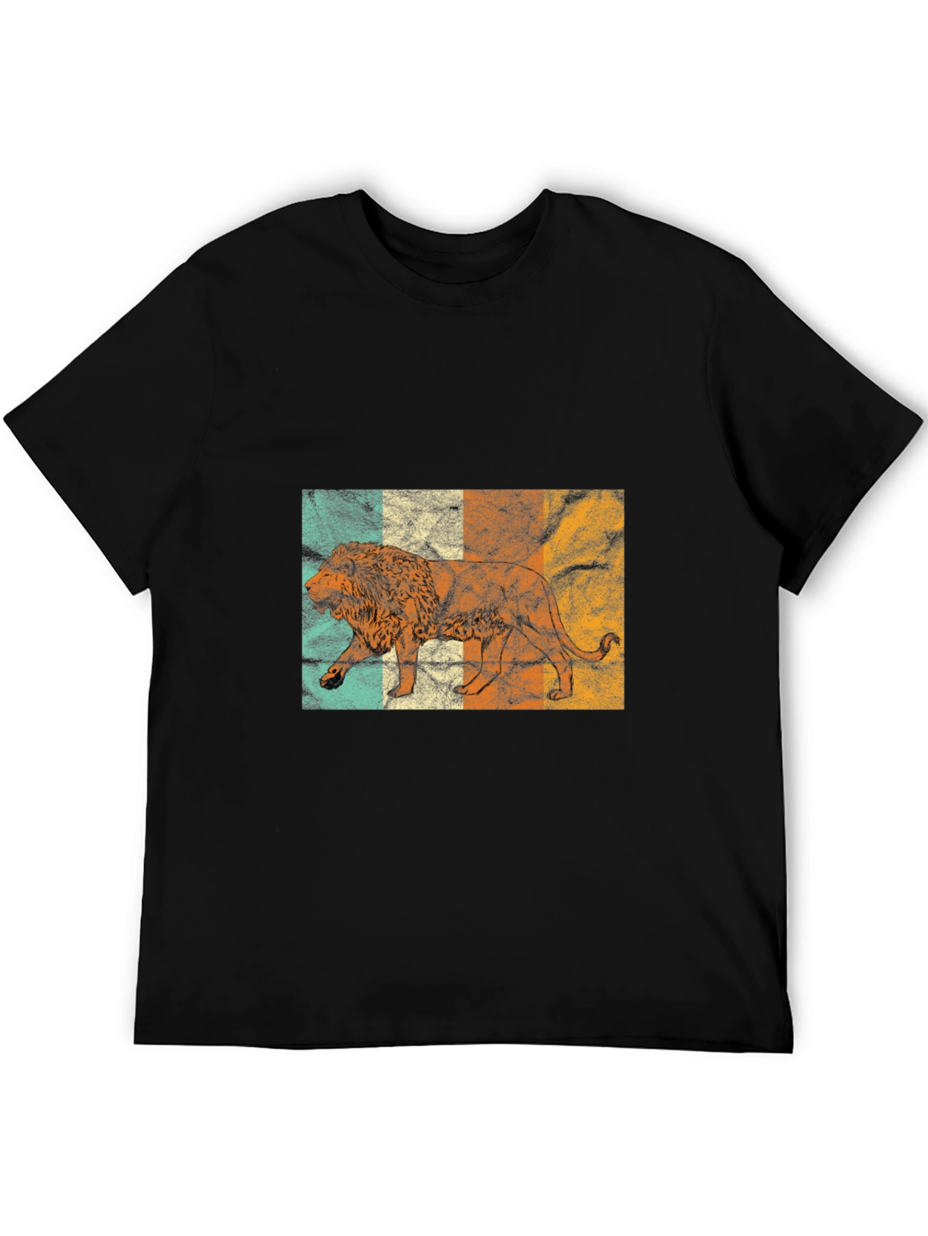 Retro Lion Graphic Tee - Vintage Style T-Shirt
