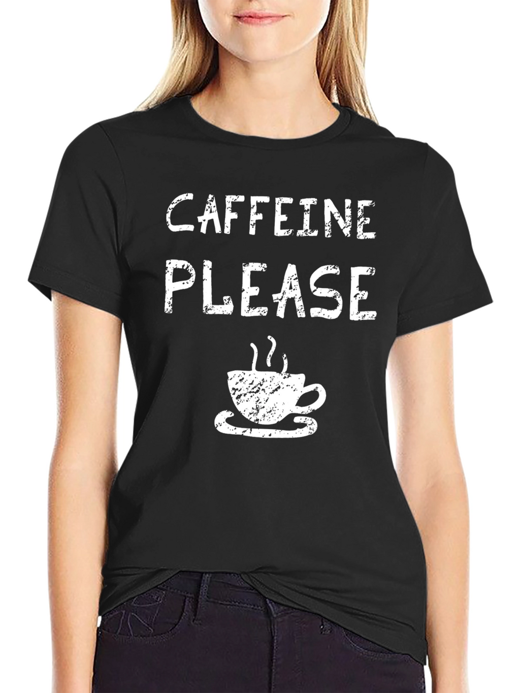 Caffeine Please T-Shirt - Coffee Lover Tee