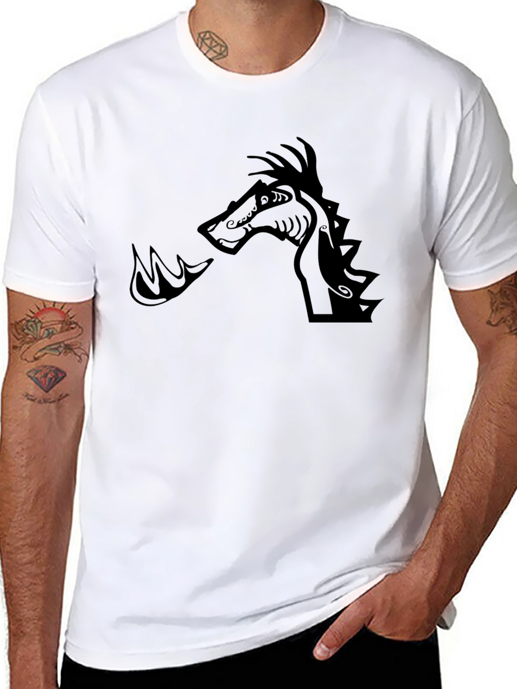 Black Dragon Graphic Tee - Stylish and Unique