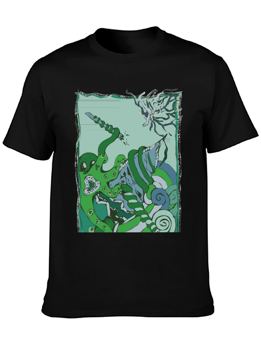 Kraken vs. Cthulhu Graphic Tee - Mythical Sea Battle