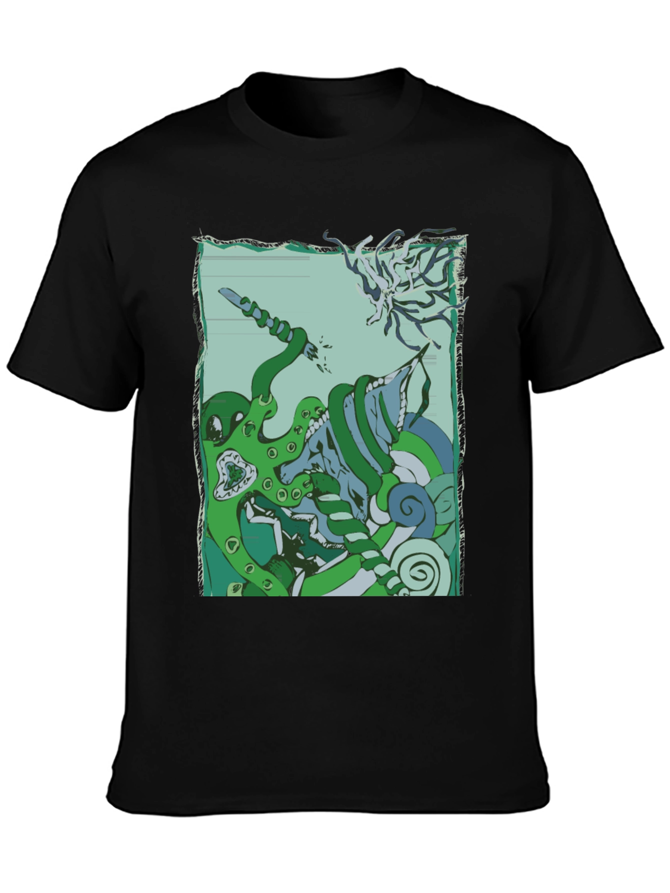 Kraken vs. Cthulhu Graphic Tee - Mythical Sea Battle