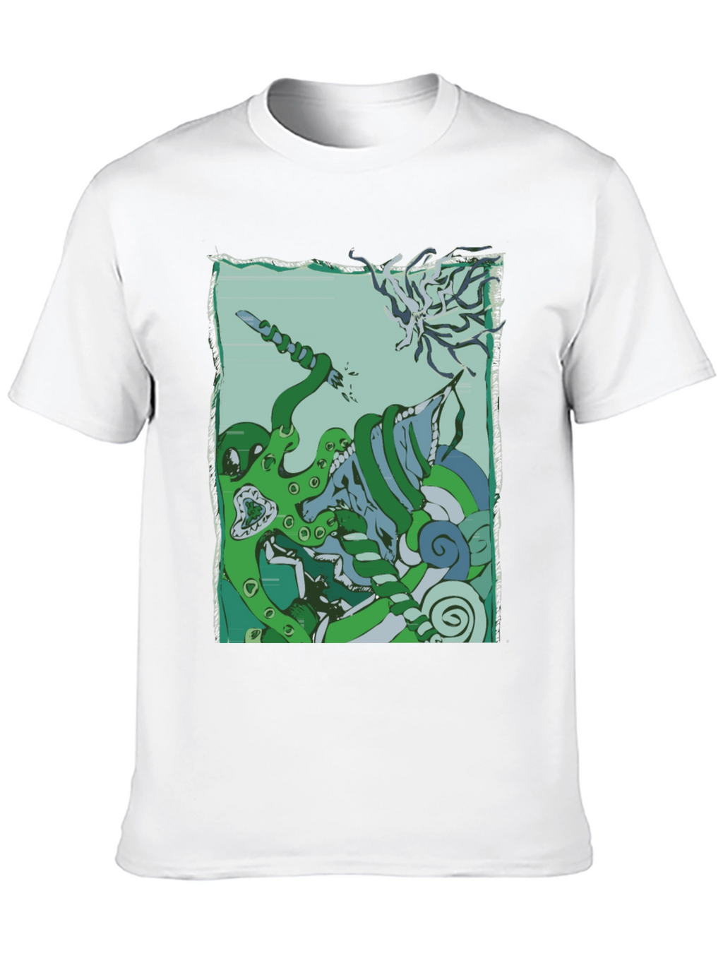 Kraken vs. Cthulhu Graphic Tee - Mythical Sea Battle