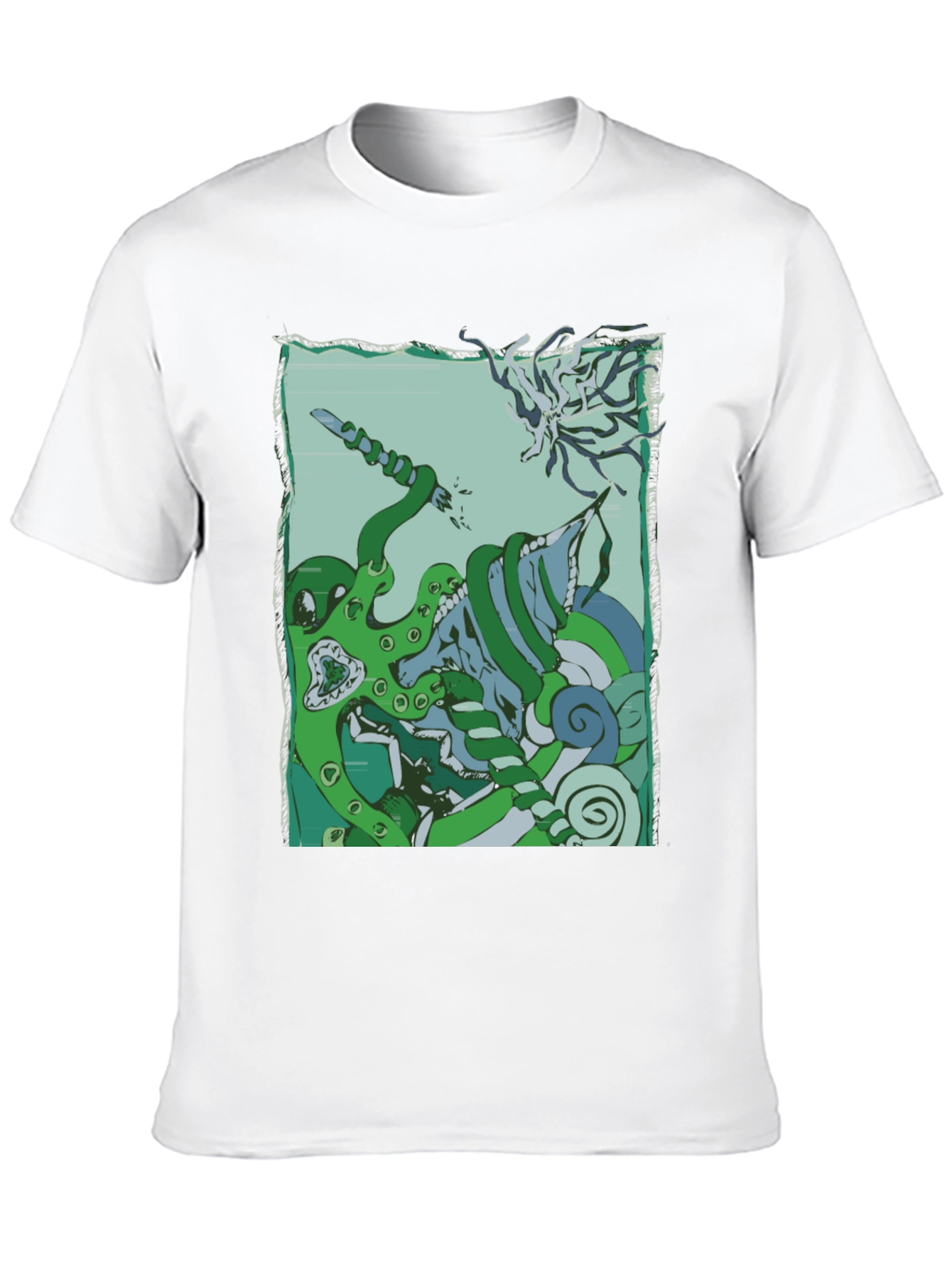 Kraken vs. Cthulhu Graphic Tee - Mythical Sea Battle