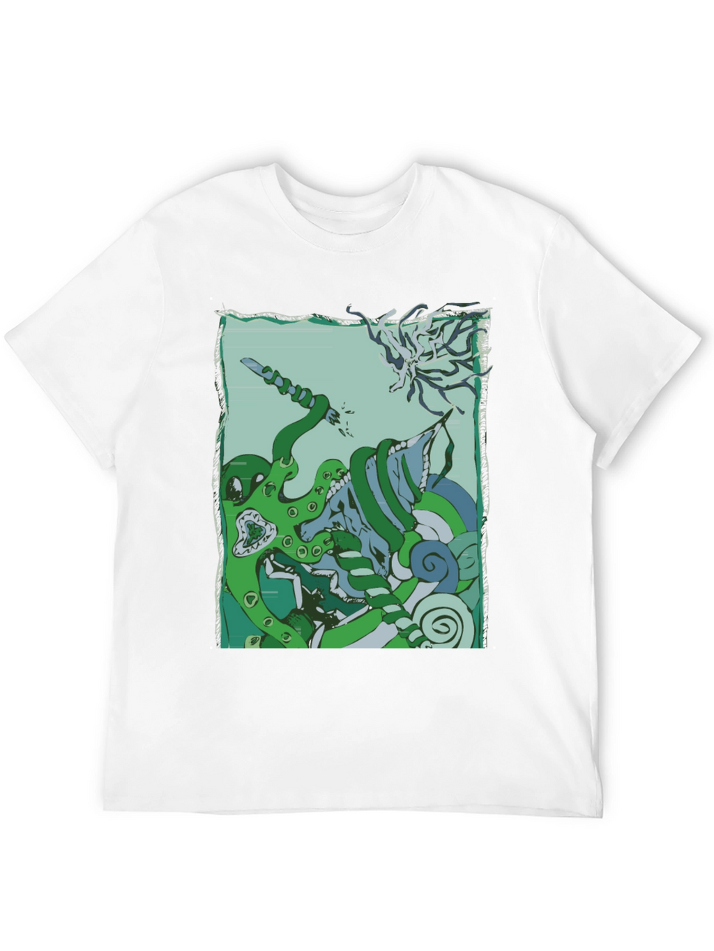 Kraken vs. Cthulhu Graphic Tee - Mythical Sea Battle