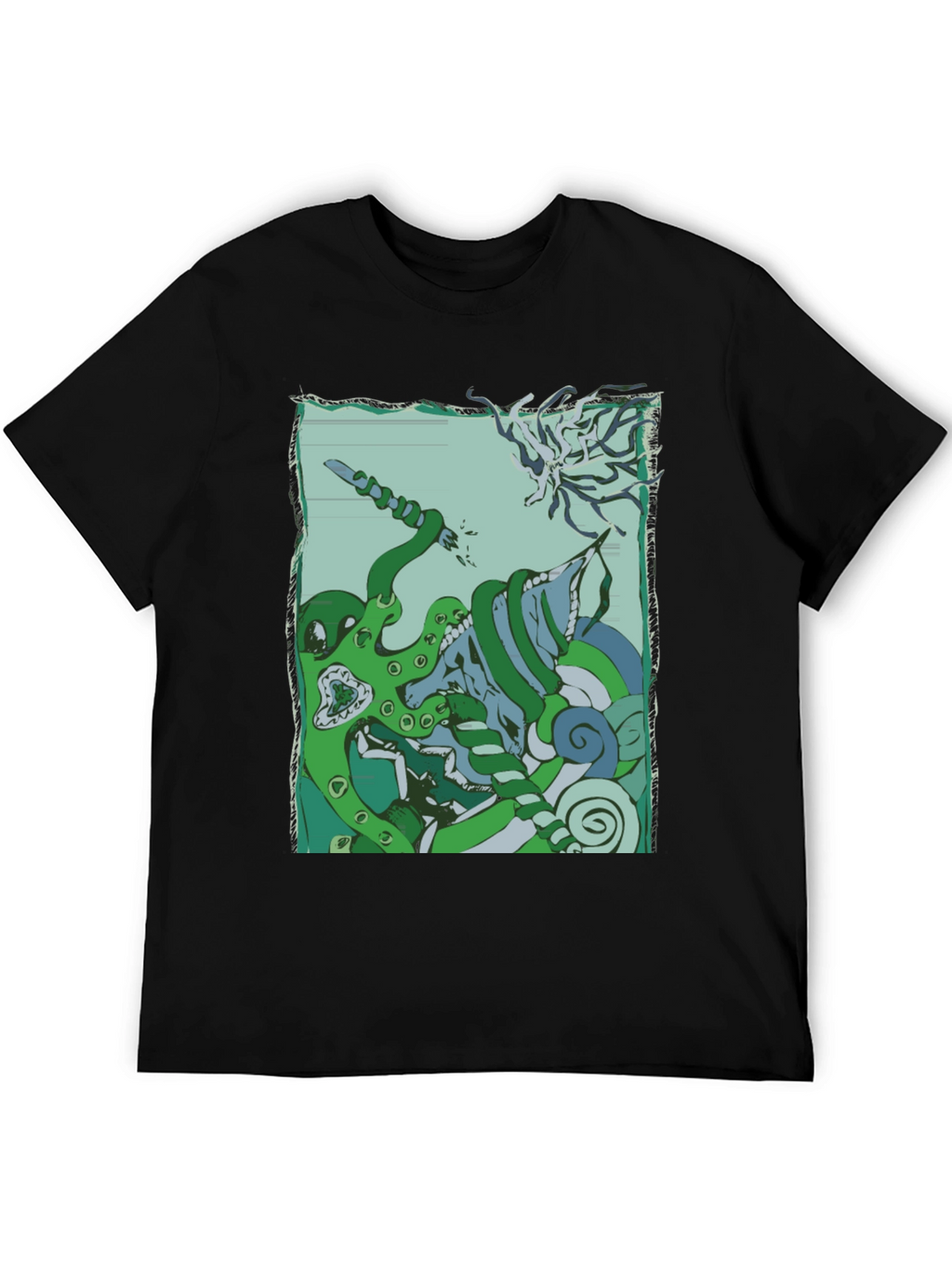 Kraken vs. Cthulhu Graphic Tee - Mythical Sea Battle