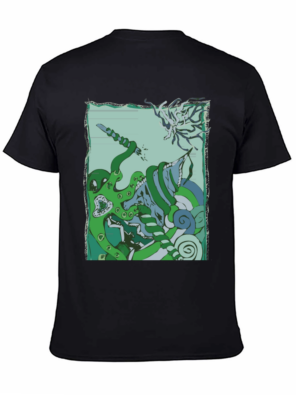 Kraken vs. Cthulhu Graphic Tee - Mythical Sea Battle