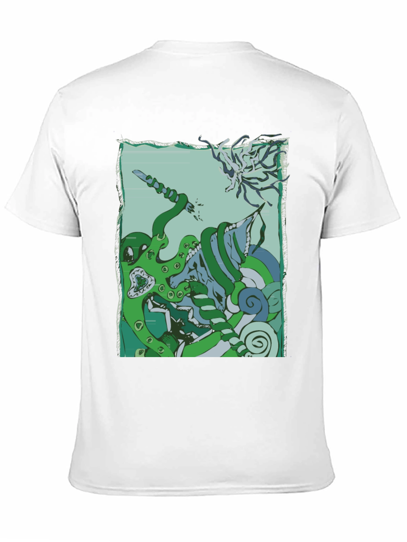 Kraken vs. Cthulhu Graphic Tee - Mythical Sea Battle