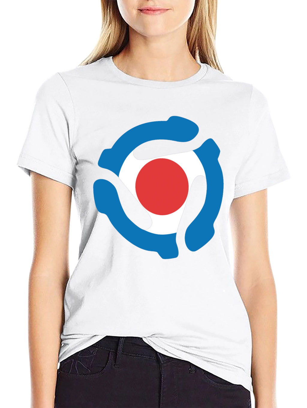 Retro Record Adapter T-Shirt - Black